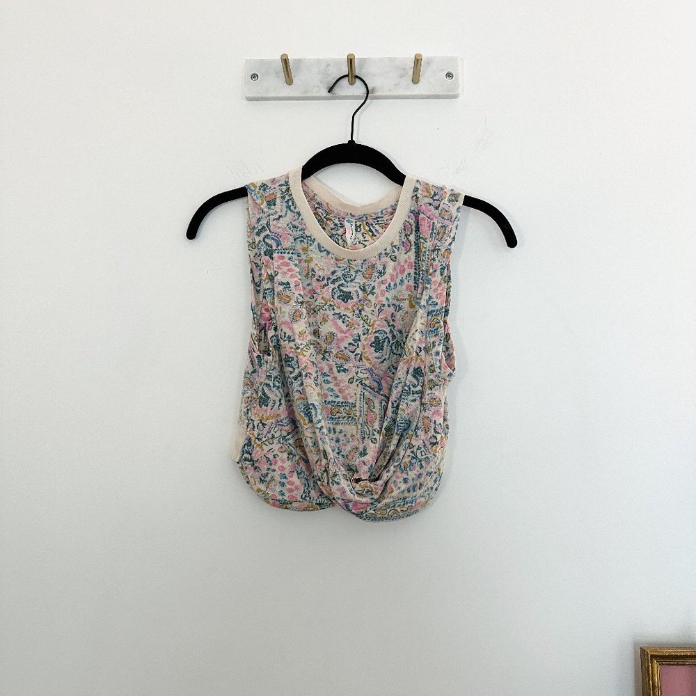 FREE PEOPLE MOVEMENT undertow cropped twist front tank S - Picture 2 of 5